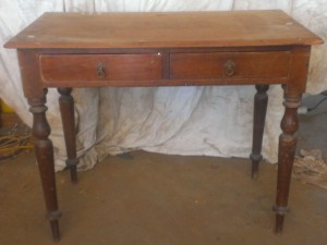 two drawer cedar side table c