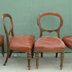 Set of four balloon back chairs